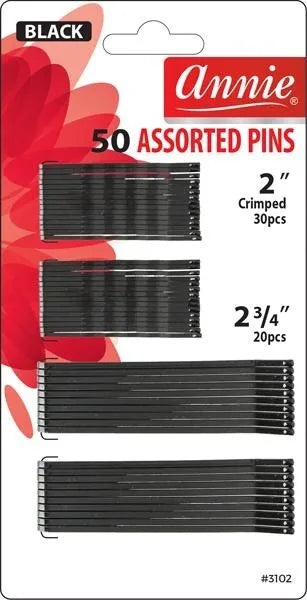 Annie 50Pc Assort Pins 2" And 2 3/4"
