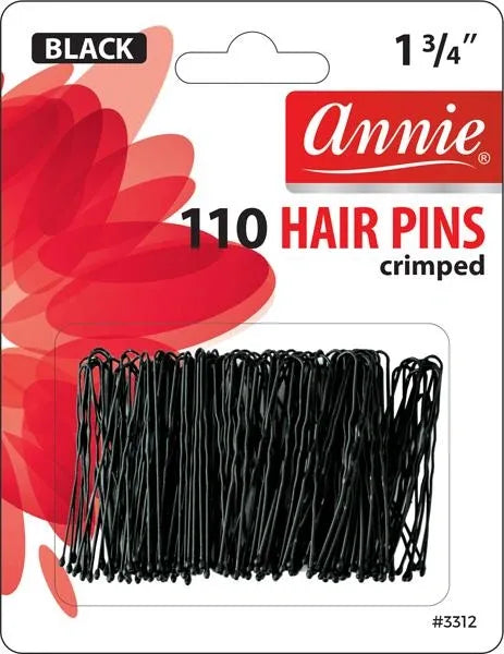 Annie 110Pc Hair Pins Black 1 3/4"